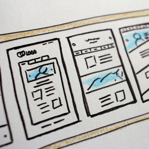 Fotografija nacrta web stranice